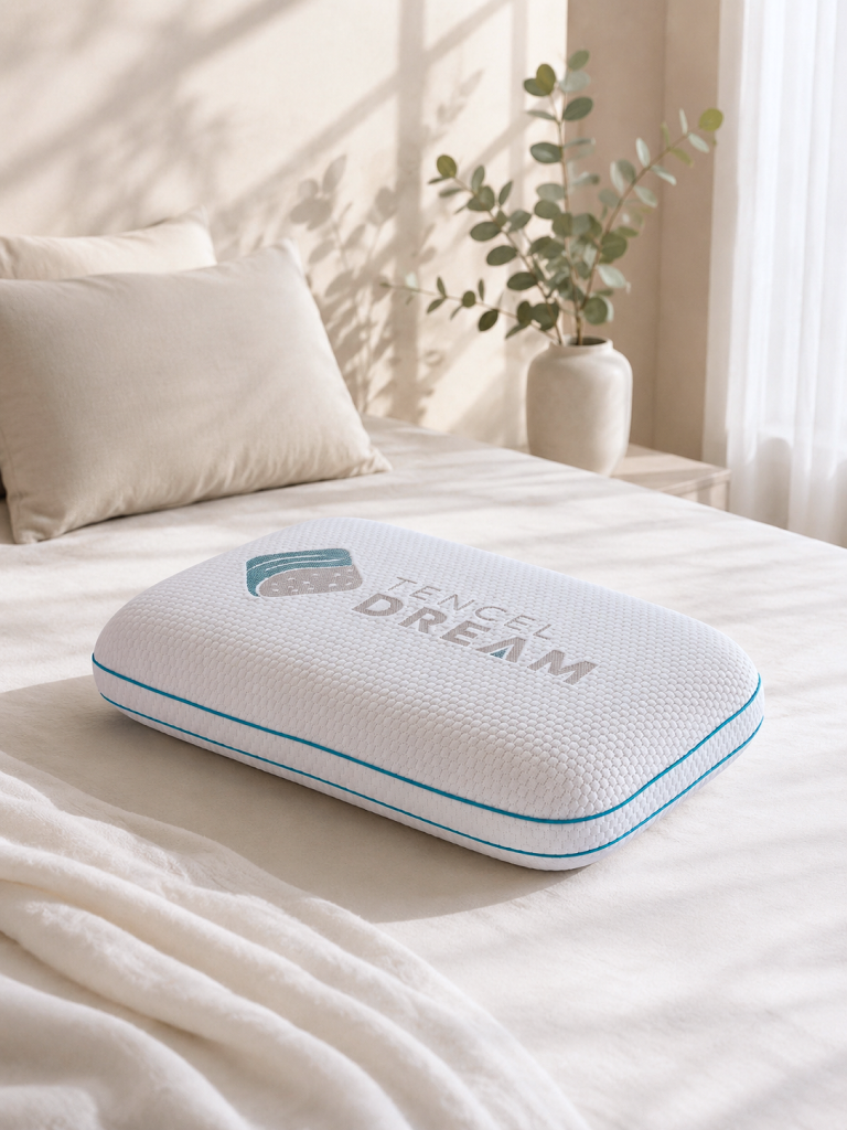 Tencel Dream pillow on a bed
